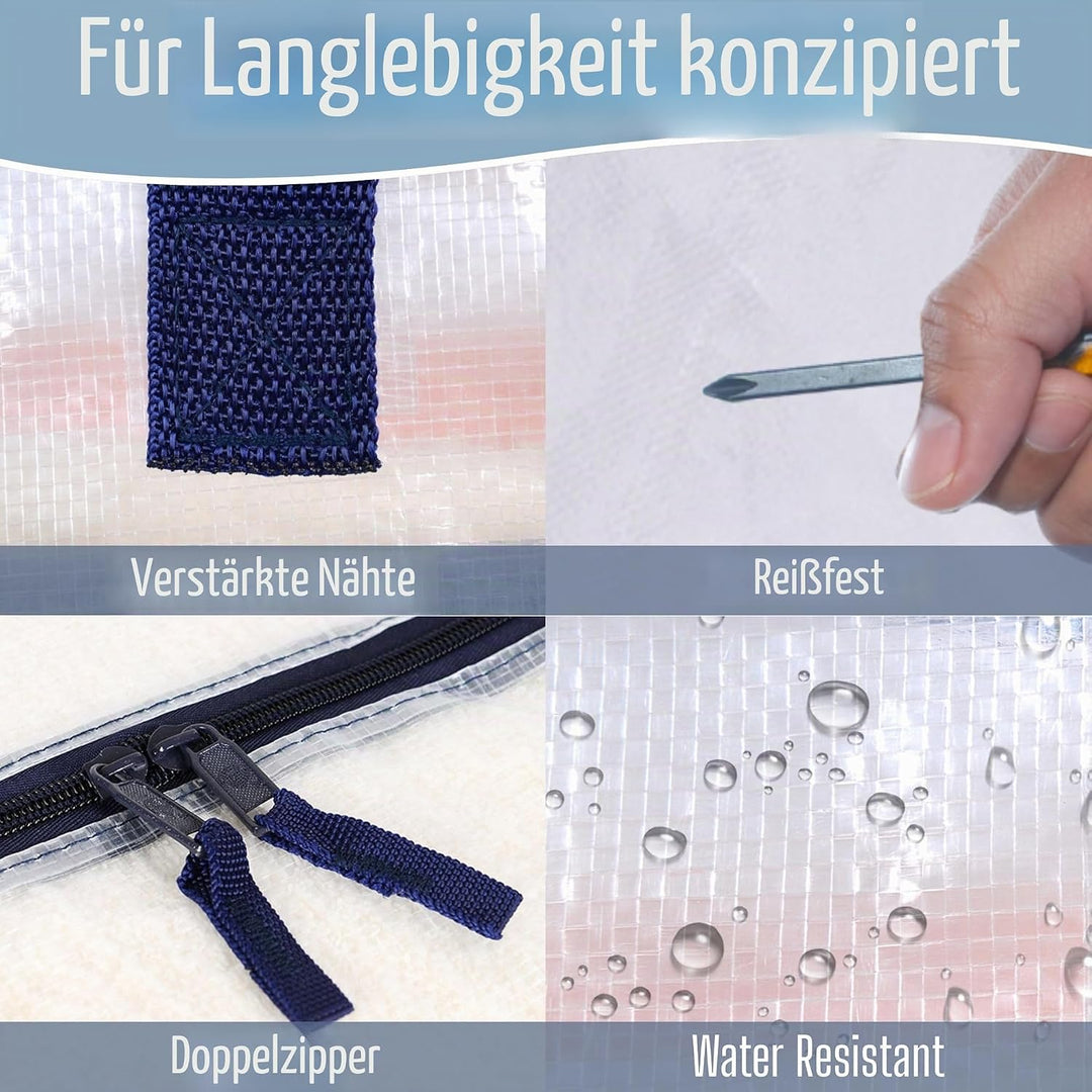 VENO 87 Liter extra grosse Umzugstaschen mit Rucksackgurten, Umzugshelfer, starke Griffe und Reissve