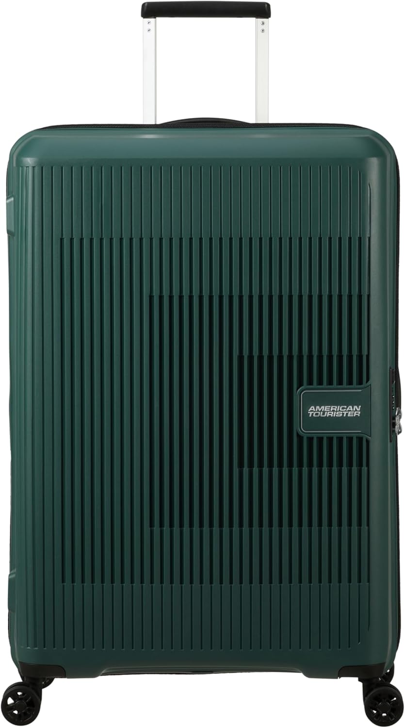 American Tourister Aerostep - Spinner L, Erweiterbarer Koffer, 77 cm, 101.5/109 L, Grün (Dark Forest