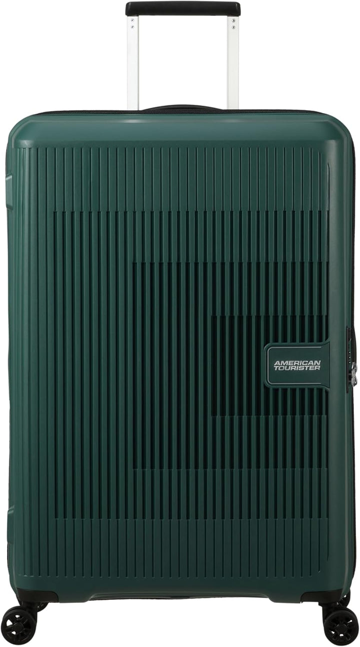 American Tourister Aerostep - Spinner L, Erweiterbarer Koffer, 77 cm, 101.5/109 L, Grün (Dark Forest