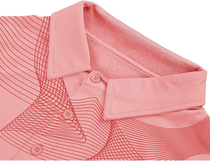 JACKETOWN Poloshirts Herren Kurzarm Hemd Männer Bedrucktes T-Shirts Outdoor Sport Atmungsaktiv Golf