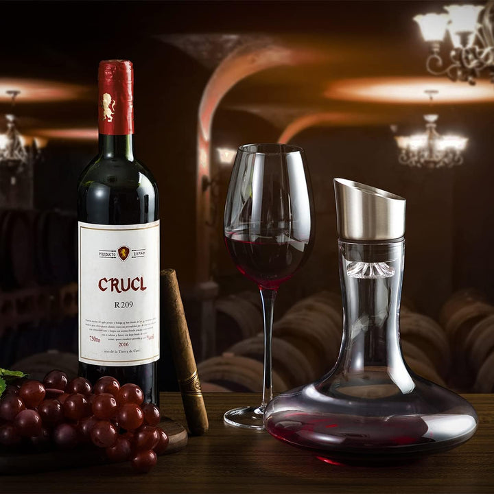 Weinkaraffe mit Integriertem Belüfter Ausgiesser & Filter, Decanter, Wein Dekantierer,Weinbelüfter,