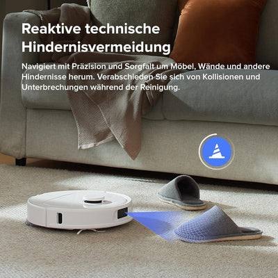 roborock Qrevo S Saugroboter mit Wischfunktion, 7000 Pa HyperForce® Reinigungsleistung, 45 dB(A) lei