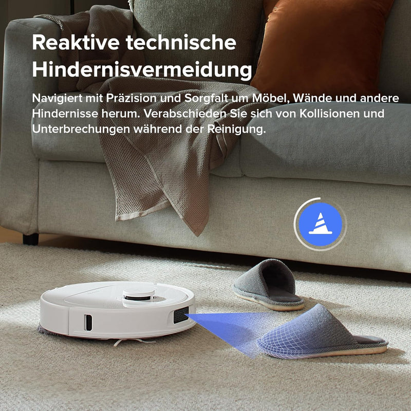 roborock Qrevo S Saugroboter mit Wischfunktion, 7000 Pa HyperForce® Reinigungsleistung, 45 dB(A) lei