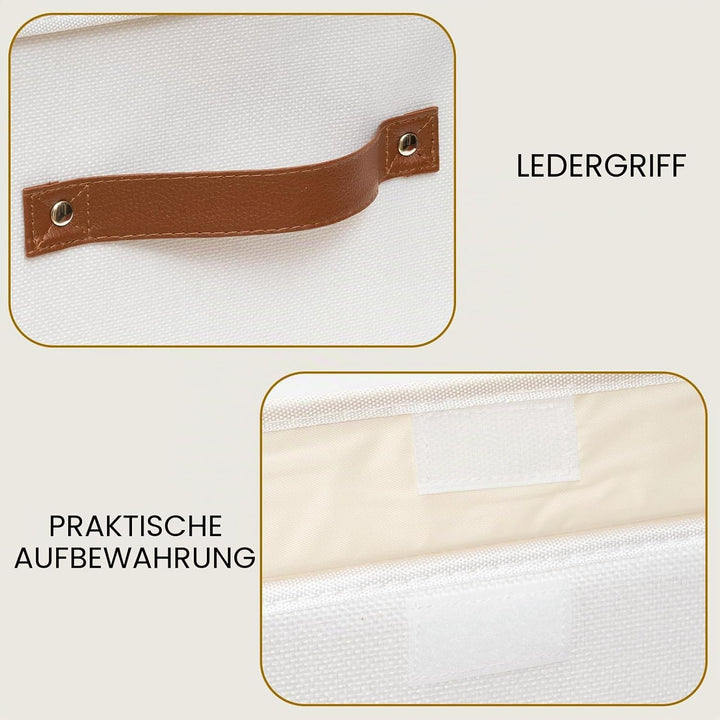 Yawinhe 3 Stück Aufbewahrungsbox aus Stoff, Faltbare Stoffboxen, Waschbare, für Schlafzimmer, Kleide