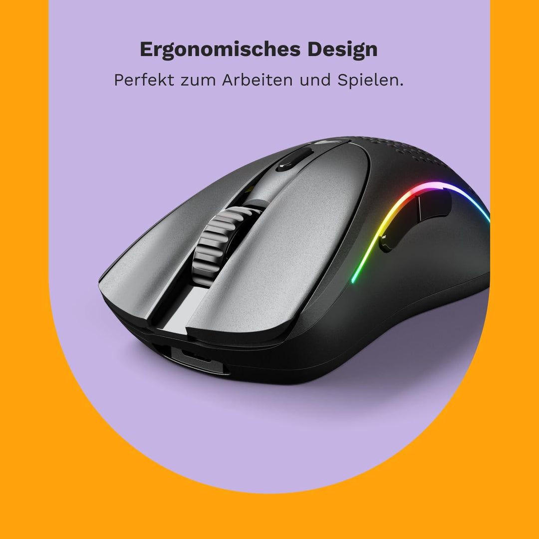 GLORIOUS Gaming Model D 2 Wireless Gaming Mouse - superleicht 66g, bis zu 210h Batterie, 26K Opt. Se