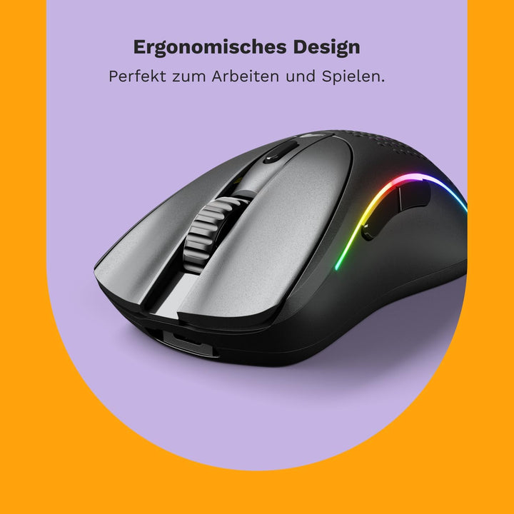 GLORIOUS Gaming Model D 2 Wireless Gaming Mouse - superleicht 66g, bis zu 210h Batterie, 26K Opt. Se