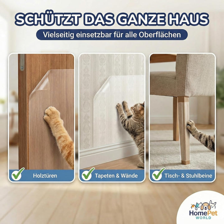 HomePetWorld Kratzschutzfolie Katze, Selbstklebende transparente Anti Kratz Folie als Kratzschutz od