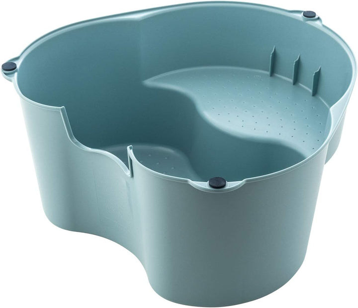 Rotho Babydesign TOP Kinderschemel, Anti-Rutsch-Trittfläche, Lagoon (Blau), 20005 0292 Lagoon Single