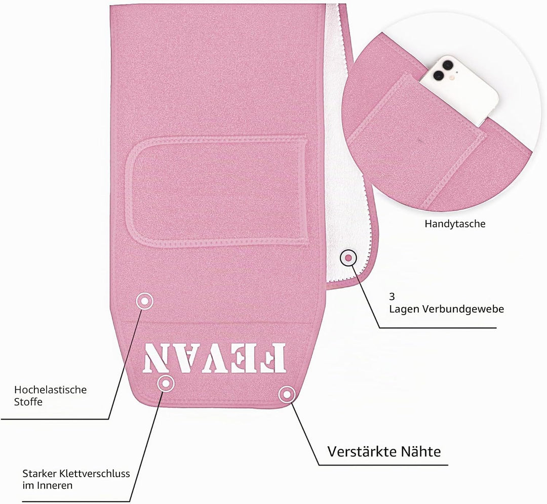 FEVAN Schlankheitsgürtel für Herren, aus Neopren, Schlankheitsgürtel für Damen und Herren, Bauchwegg