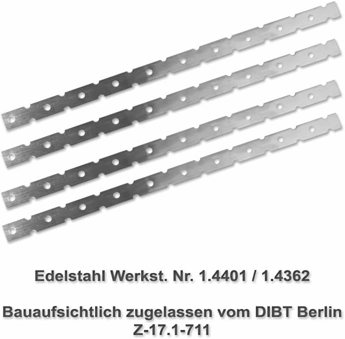 250 Mauerverbinder, Flachanker, Anschlussanker, Wandanker 300mm, Edelstahl V4A