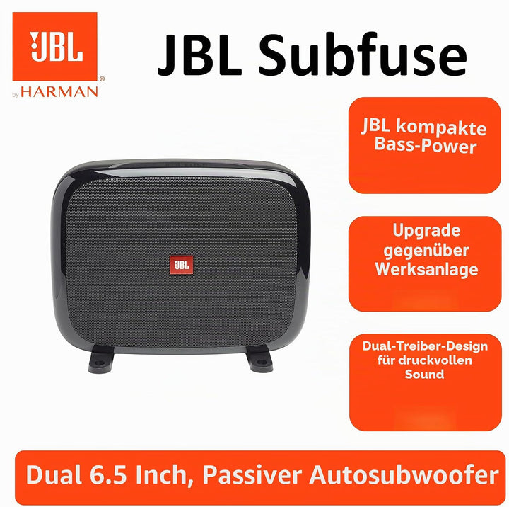 JBL FUSE Doppel Subwoofer Auto Set - 2 x 8" Zoll 600Watt - Getrennt als 2 flache Untersitz Bassboxen