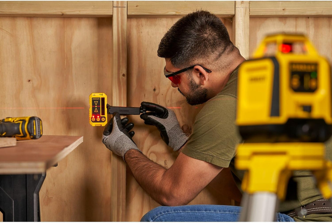 STANLEY Kreuzlinienlaser Rotationslaser Laser Messgerät (vollautomatischer Horizontallaser, Rotation
