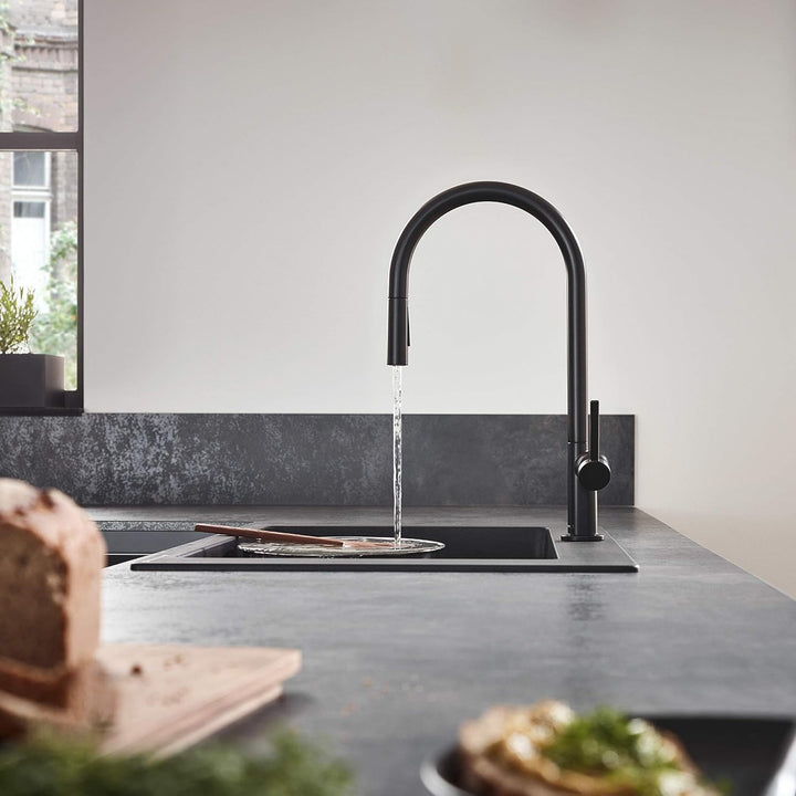hansgrohe Küchenarmatur Talis M54 (Wasserhahn Küche, 360° schwenkbar, ausziehbare Brause mit 2 Strah