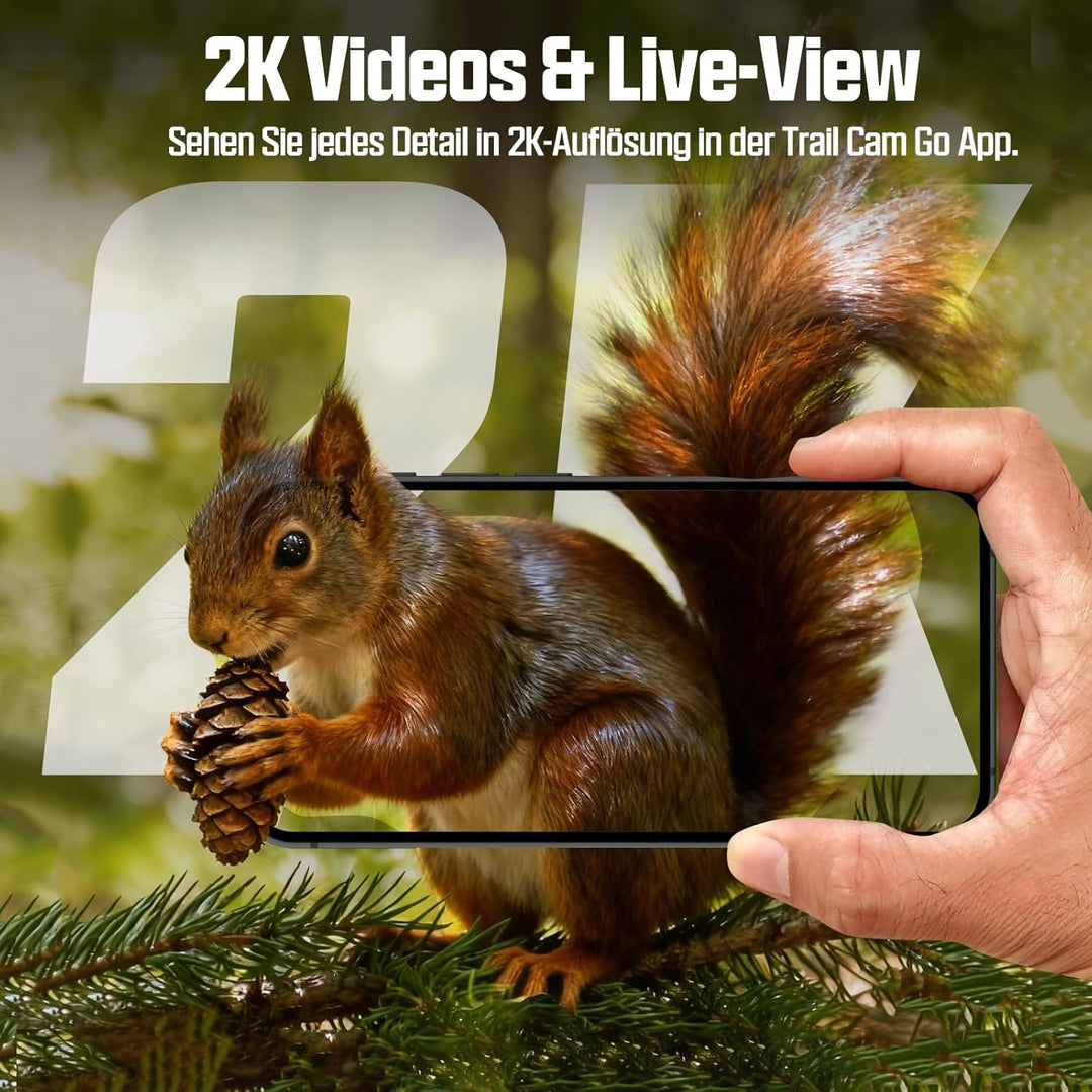 CEYOMUR 4G LTE Wildkamera Solar, 48MP Live Übertragung Wildkamera mit Handyübertragung App, 5200 mAh