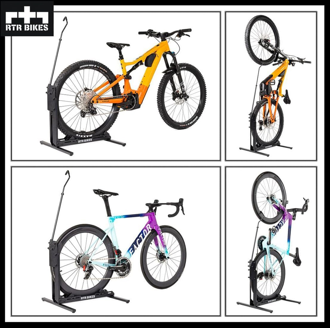RTR BIKES Brutus UP Professional Freistehender Fahrradständer - Ideal für Ihre Garage, Ihr Haus oder