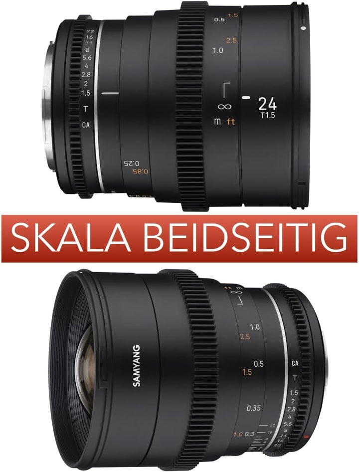 Samyang Normal Cine- und Video Objektiv MF 50mm T1,5 VDSLR MK2 – lichtstark T1,5 kompatibel mit Sony