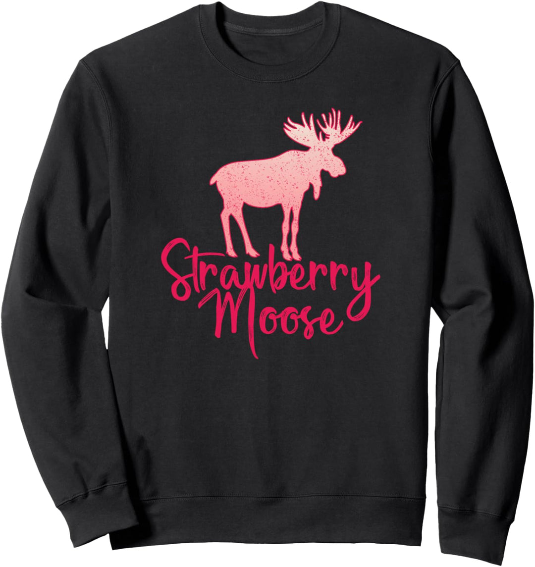 Cute Strawberry Moose Japanese Strawberry Milk Mousse Sweatshirt