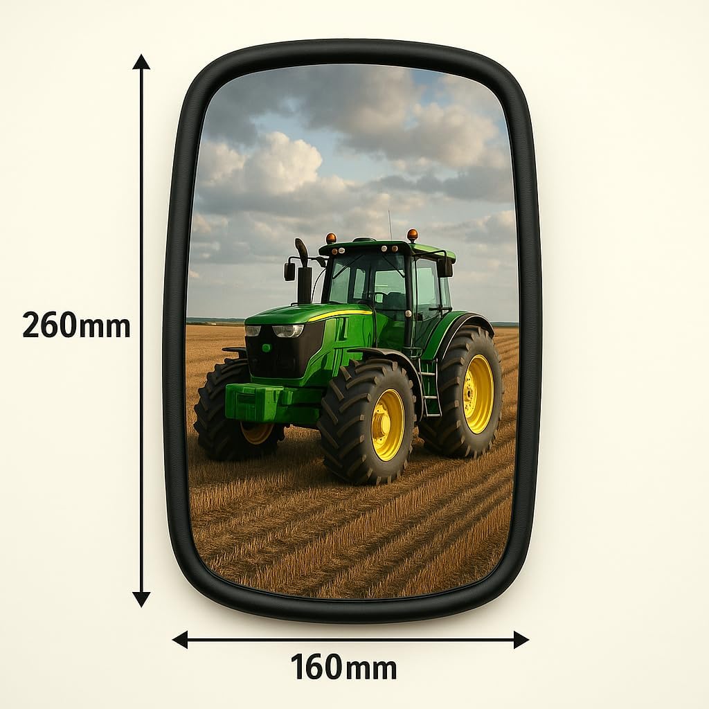 2x Aussenspiegel Traktor Trecker 255x150 ø14-23 mit Spiegelarm SET