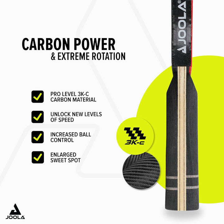 JOOLA ITTF zugelassener Profi Tischtennisschläger INFINITY CARBON, ‎MEGA CARBON und ROSSI CARBON für