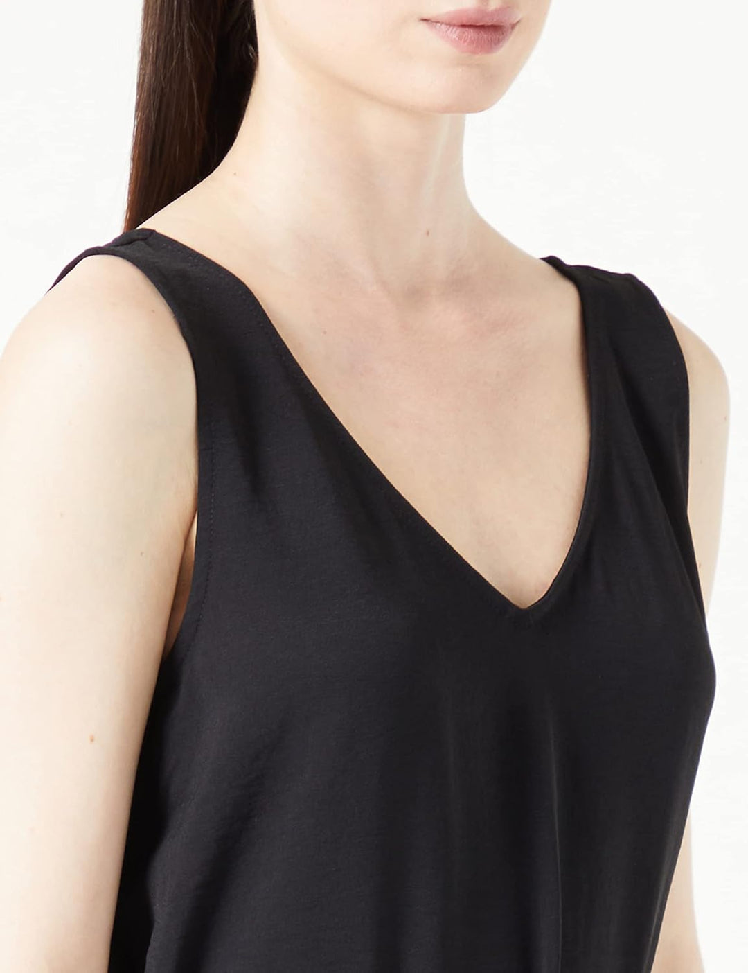 ONLY Damen Onlmette Sl V-neck Belt Dress Wvn XXS Schwarz, XXS Schwarz