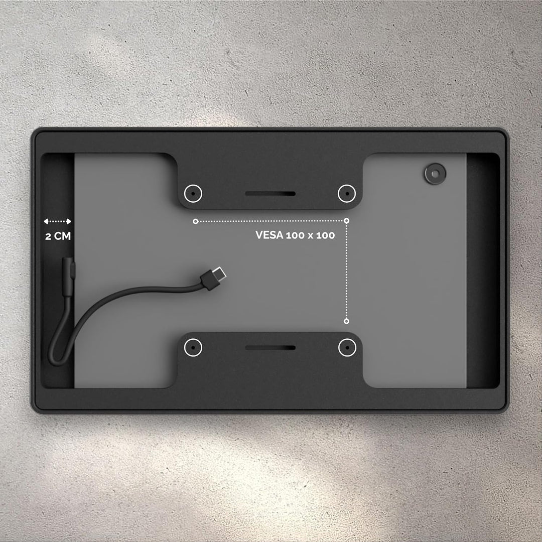 Tablet Wandhalterung für Samsung Galaxy Tab A9 / A11 (8,7 Zoll) - Passgenauer & Flacher Rahmen für S