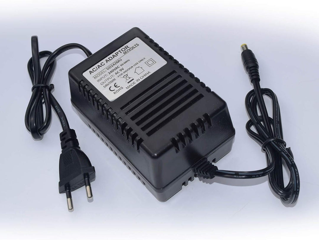 MyVolts 9V EU-Netzteil kompatibel mit Numark M101 Mixer - mit Verlängerungskabel und Inline-Schalter