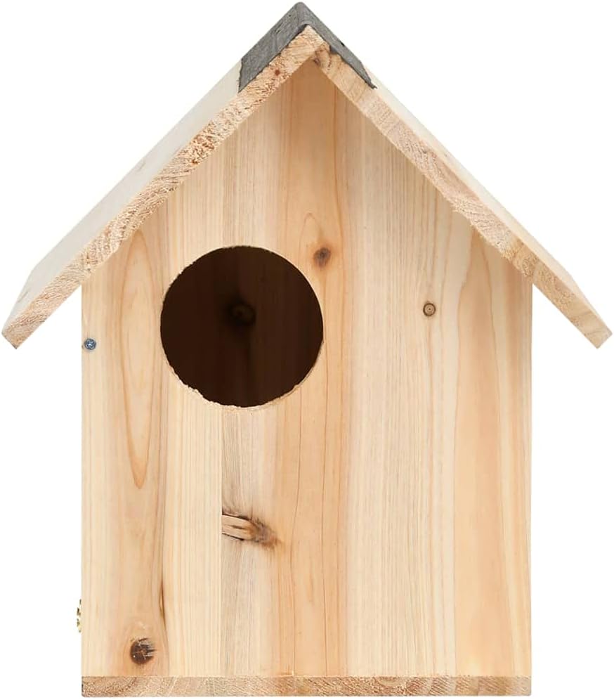 TEWTX7 Eichhörnchenhaus mit Dach und DREI Einstiegslöchern Tanne Massivholz Eichhörnchen Nistkasten