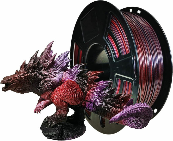 Stronghero3D PLA 3D-Drucker-Filament, 1,75 mm, Galaxie-Rot, Schwarz, Seidenviolett, Nettogewicht: 1