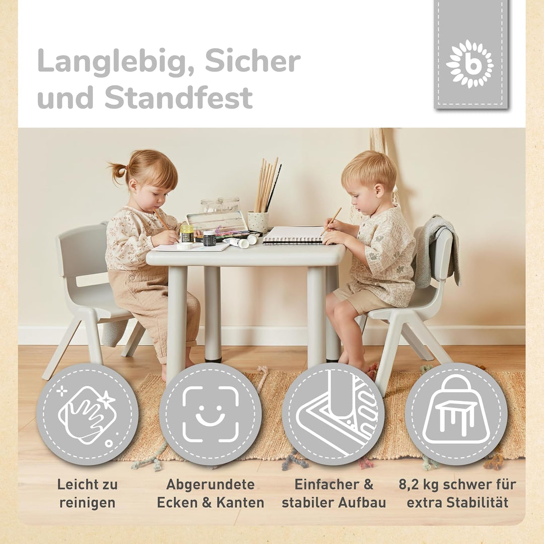 Kindertisch Eisgrau, Eisgrau