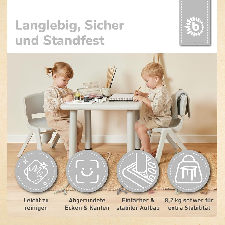 Kindertisch Eisgrau, Eisgrau