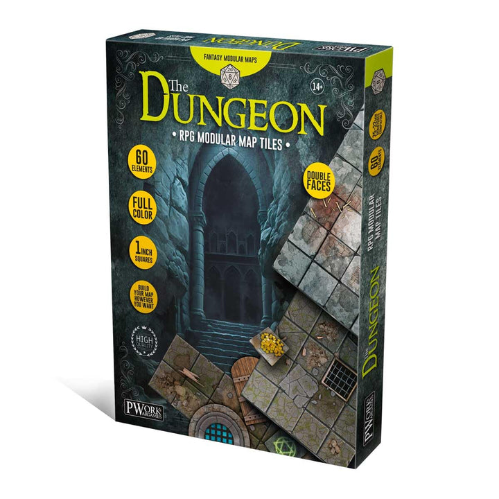 The Dungeon RPG Modular Map Tiles - Double face cardboard tiles