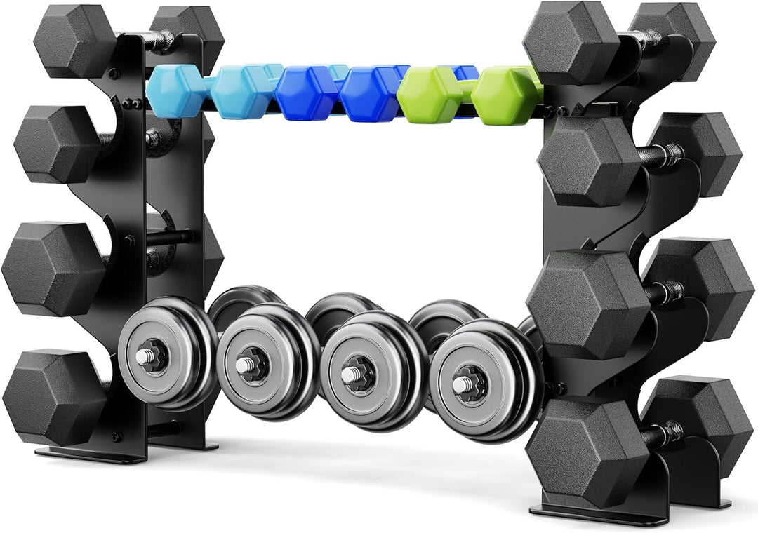 4-stöckiger Hantelständer für Home-Gym – Kompakter Hantelständer für Kurzhanteln &amp; Freihanteln, Robu