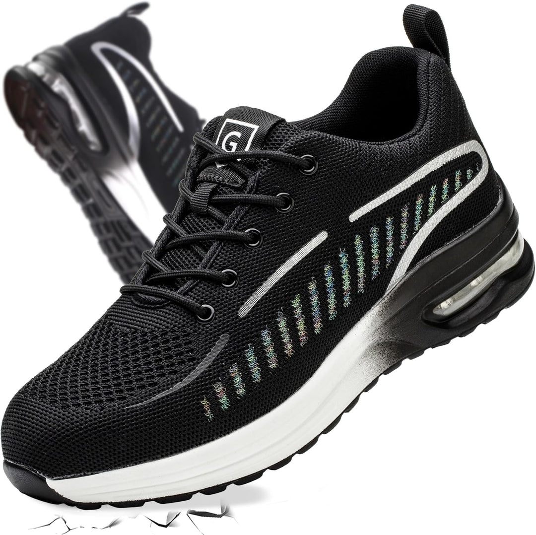 YEKOYIOO Sicherheitsschuhe Herren Damen Arbeitsschuhe mit Stahlkappe Sneaker Schutzschuhe 38 EU Mehr