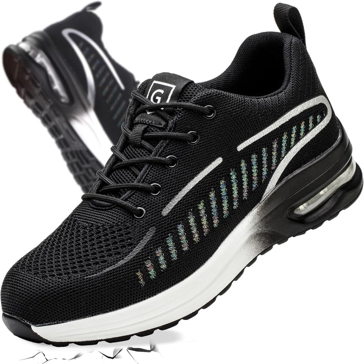 YEKOYIOO Sicherheitsschuhe Herren Damen Arbeitsschuhe mit Stahlkappe Sneaker Schutzschuhe 38 EU Mehr