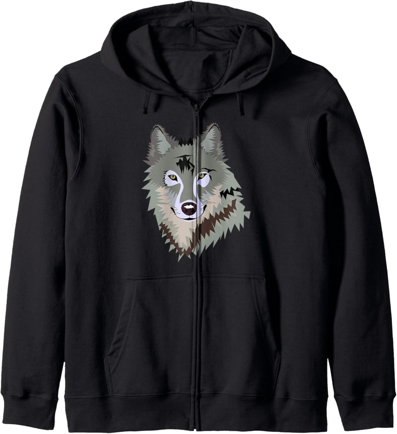 Grauer Wolf Kapuzenjacke