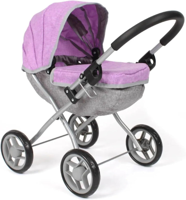 Bayer Chic 2000 Puppenwagen Lilli, Kleiner Puppenwagen für die jüngsten Puppenmuttis, Melange Lila,
