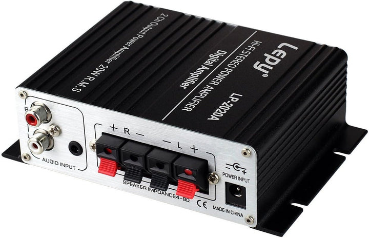 LEPY 2020A HiFi (2X 20 Watt) Stereo Design Verstärker für MP3/Handy/DAC schwarz