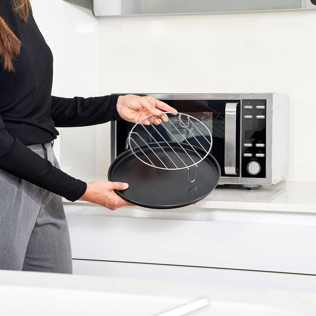 Black+Decker ES9700040B BXMZ901E Mikrowelle mit Grill und Konvektion, 25 liters, Grau Grill 25L