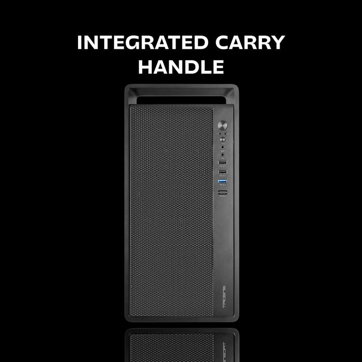 Tacens Fortis II, Mini-Tower PC MicroATX, Vollständige Mesh-Front für Hohen Luftdurchsatz, 1x Leiser