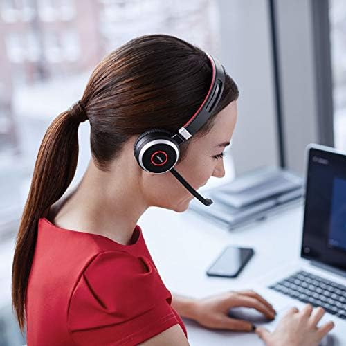 Jabra Evolve 65 Wireless Stereo On-Ear Headset – Unified Communications Optimised Headphones With Lo