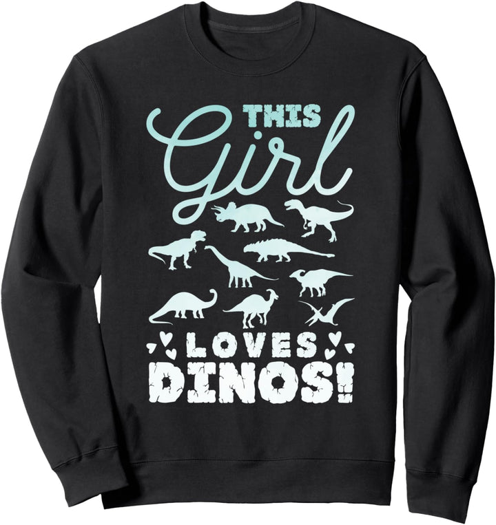 Pastel Dinosaurier Mädchen Dino Sweatshirt