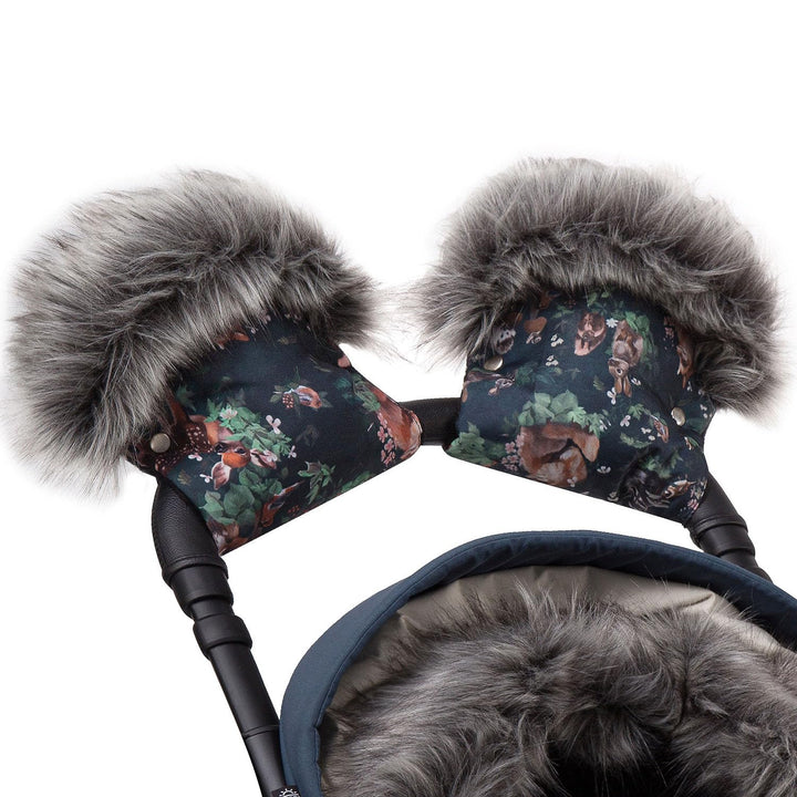 BabyFusssack Minky WinterFusssack und Handmuff SET für Kinderwagen Masse 85 cm für Buggy Mit Fell Ka