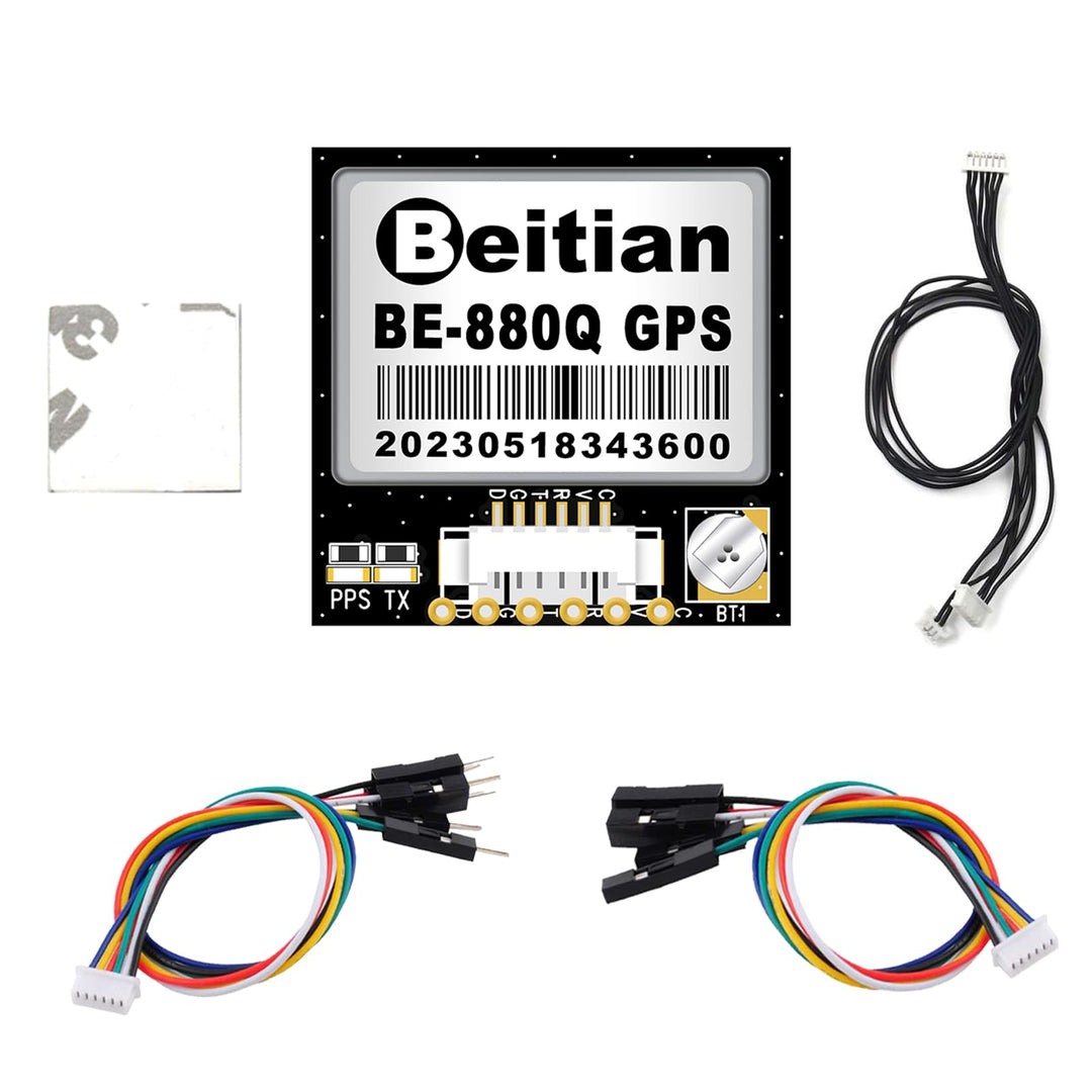 Geekstory BE-880Q GPS Module with Flash QMC5883L Compass GPS Antenna TTL Level 38400bps for Arduino