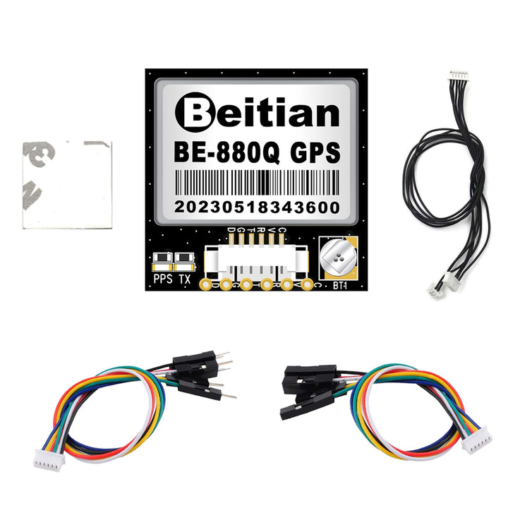 Geekstory BE-880Q GPS Module with Flash QMC5883L Compass GPS Antenna TTL Level 38400bps for Arduino