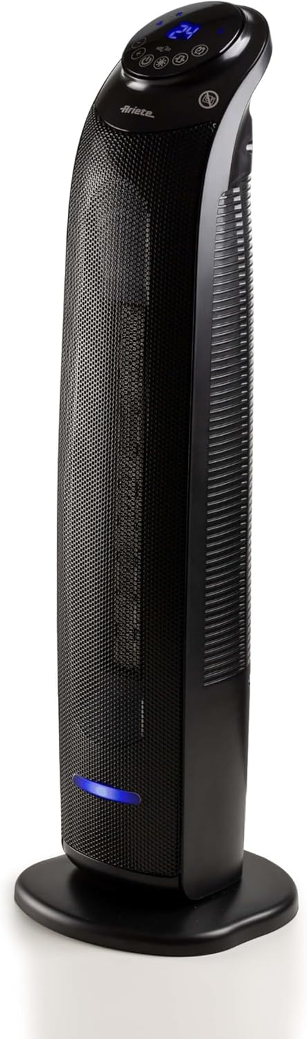 Ariete 8213 Turm-Heizlüfter, 2200 W, 3 Geschwindigkeitsstufen, Timer bis zu 8 Stunden, Ventilationsf