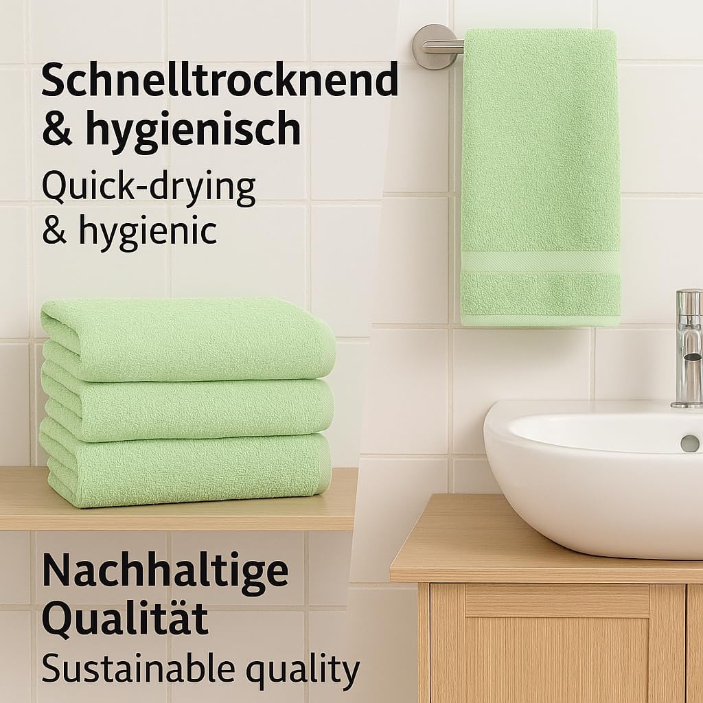 Betz Handtuch 6er Pack Handtücher Set Palermo Grösse 50x100 cm 100% Baumwolle - gut trocknend, leich