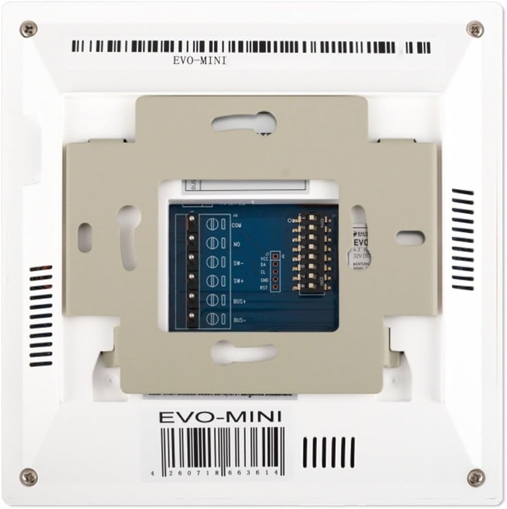 Nonic Balter EVO Mini 4.3 Zoll Kompakt Zusatzmonitor Weiss, kabelgebunden Videostation mit Interkom-