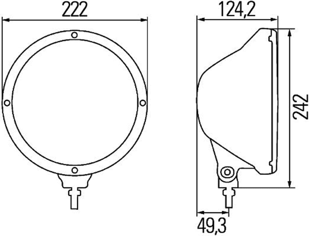 HELLA 1F8 009 797-451 Hybrid-Fernscheinwerfer - Rallye 3003 Celis - 24/12V Ref. 17,5 mit Positionsli