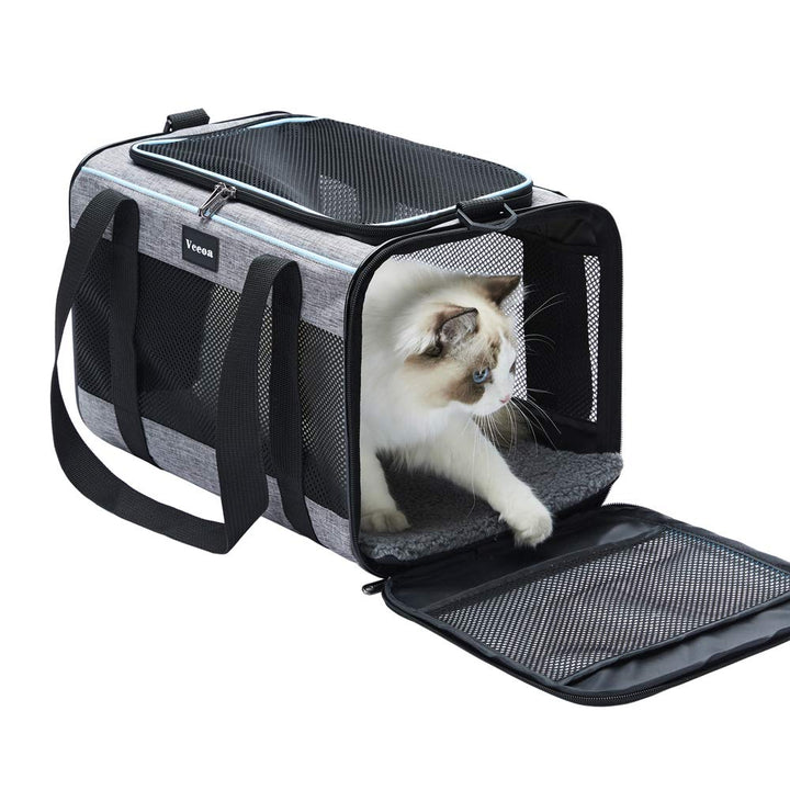 Vceoa 48,3 x 30,5 x 30,5 cm Katze, Hundetrage für Haustiere bis zu 10 kg, weiche Katzentasche, Tier-