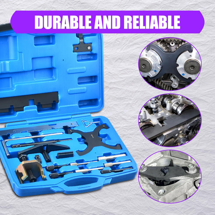 Motornockenwellen-Einstellwerkzeugsatz, Schwungrad-Arretierwerkzeug, kompatibel mit Ford Fiesta Focu